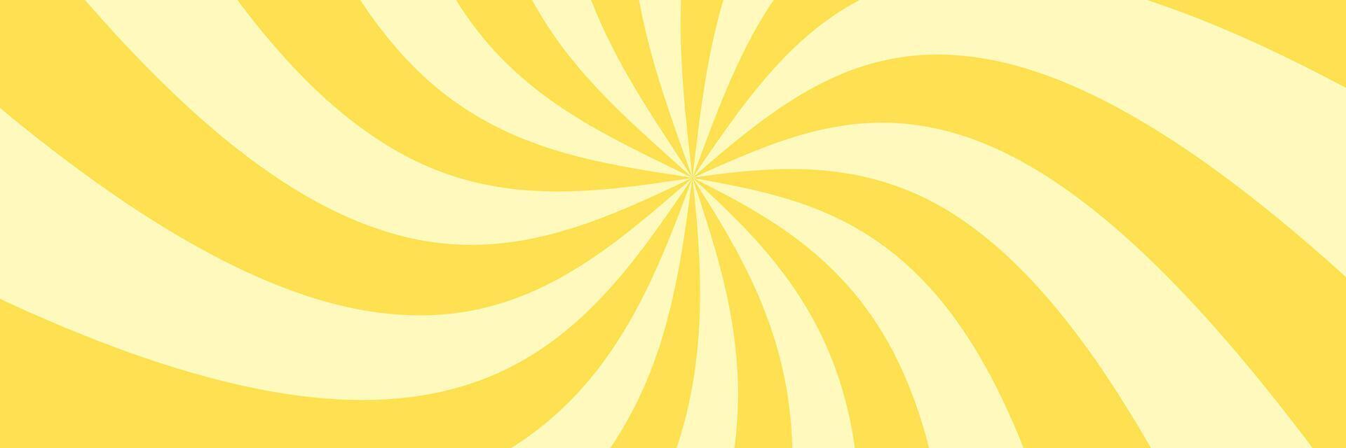 Lemon corbet ice-cream. Sun rays. Sunburst. Fresh Summer background vector