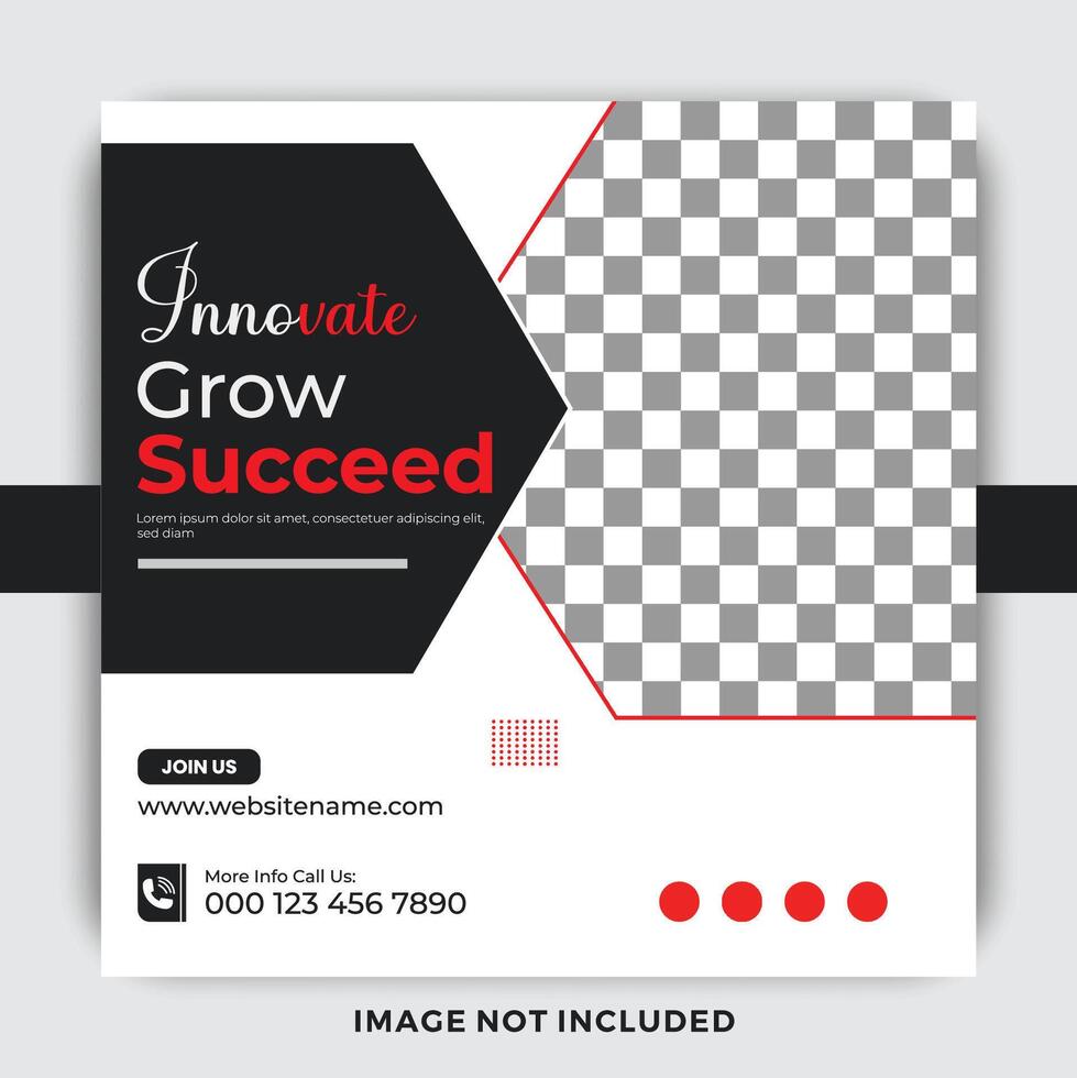 Digital business marketing banner for social media post template vector