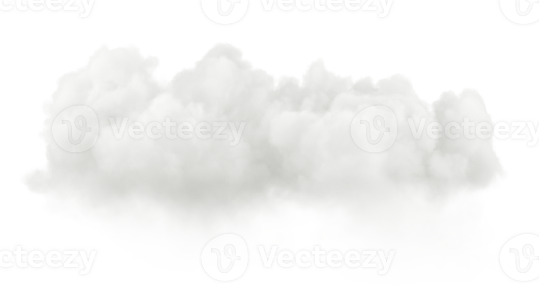 Isolated cutout white clouds atmosphere on transparent backgrounds 3d illustrations png