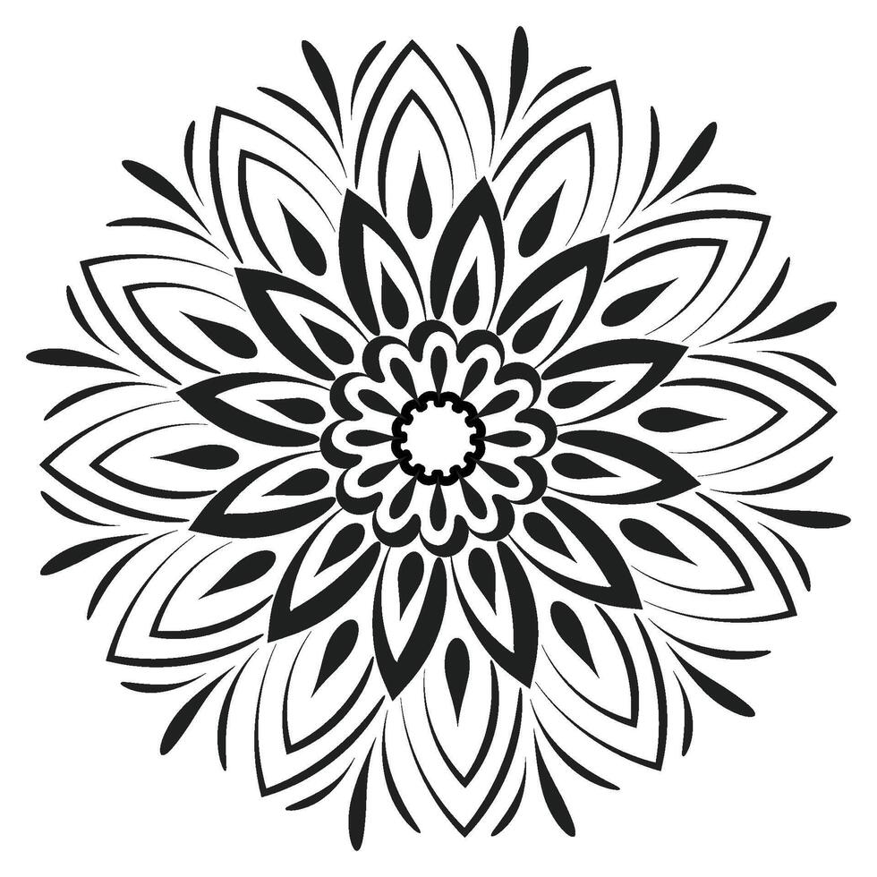 Flower Line Art for tattoo design vector