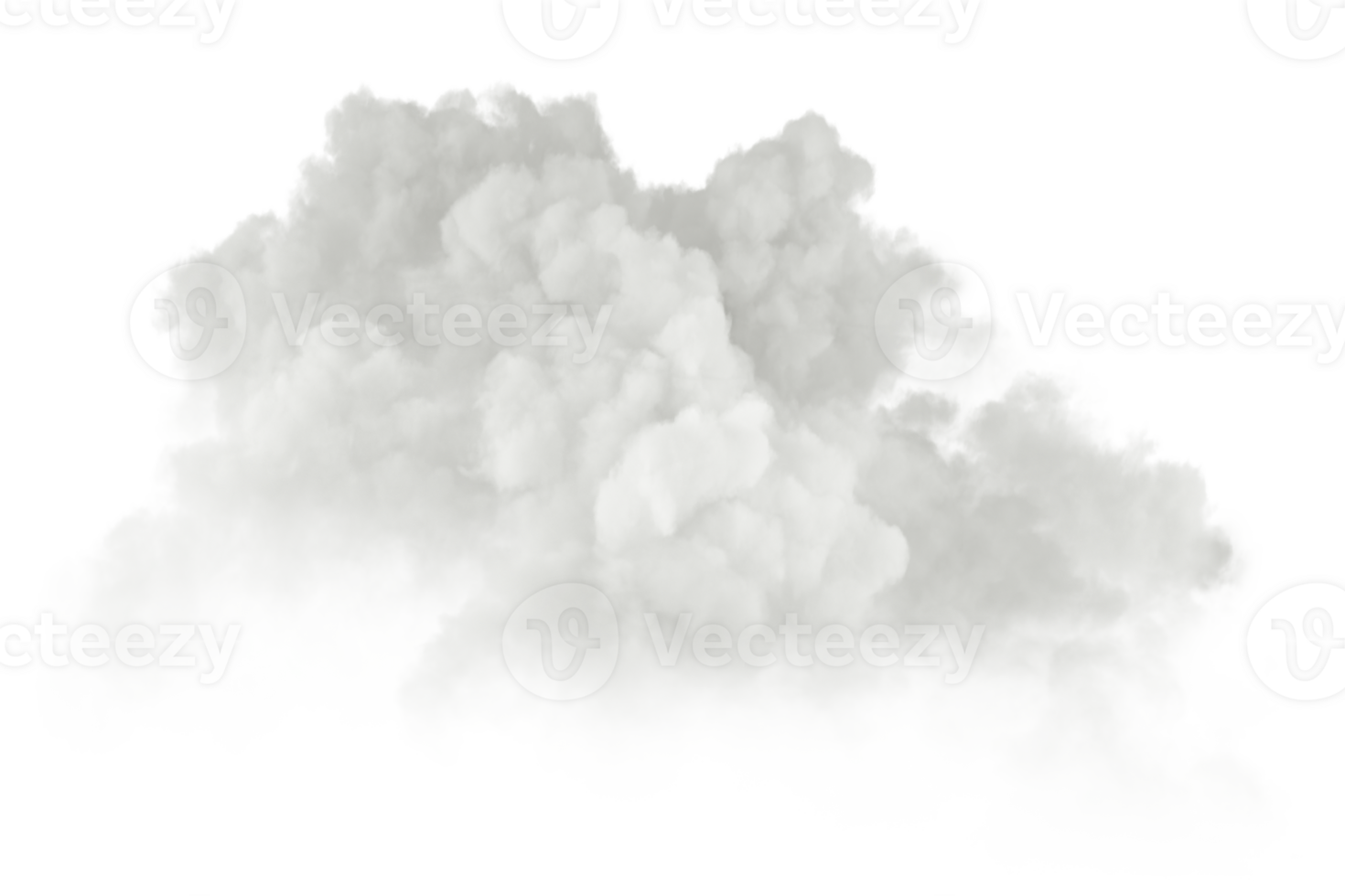 White clouds ozone isolated on transparent backgrounds 3d render png