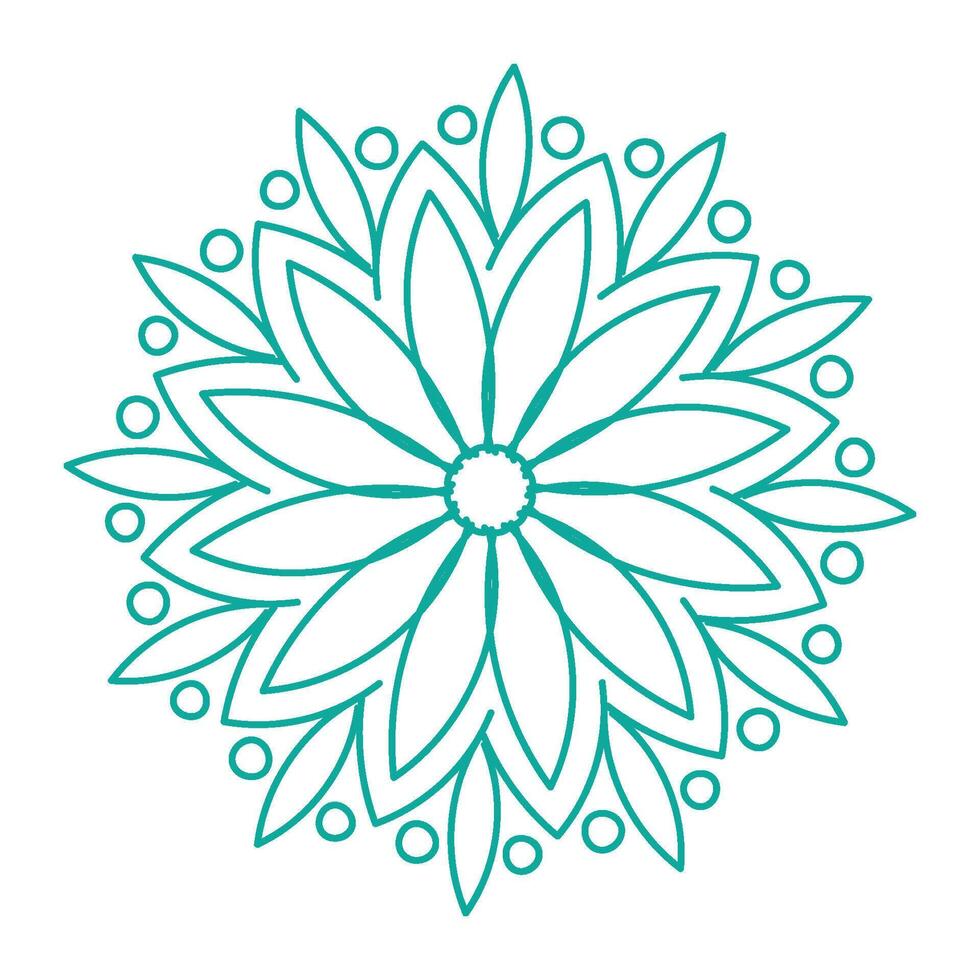 Flower Line Art for tattoo design and coloring pages vector