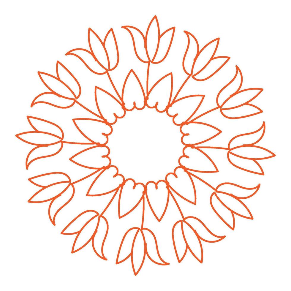 Flower Line Art for tattoo design and coloring pages vector
