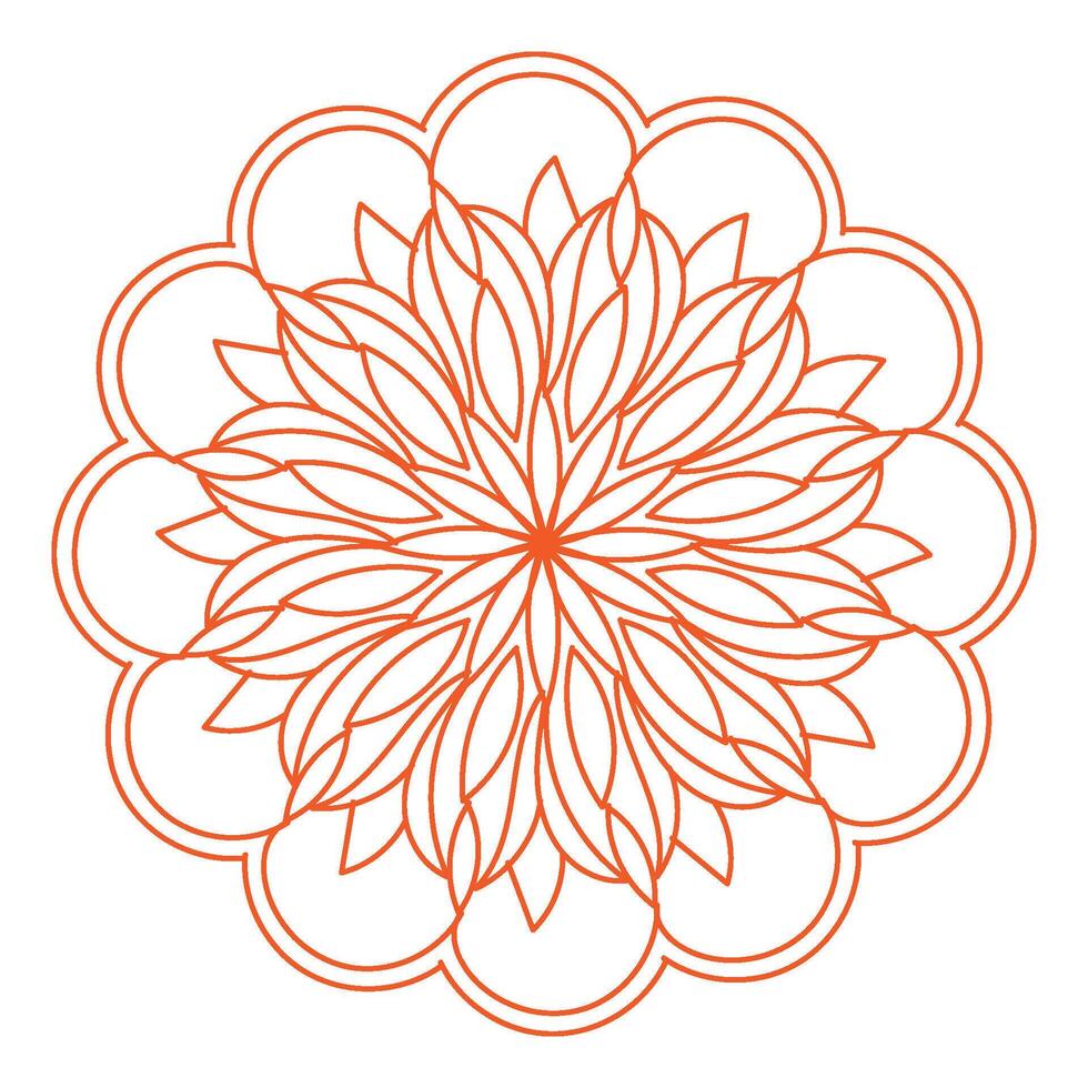 Flower Line Art for tattoo design and coloring pages vector