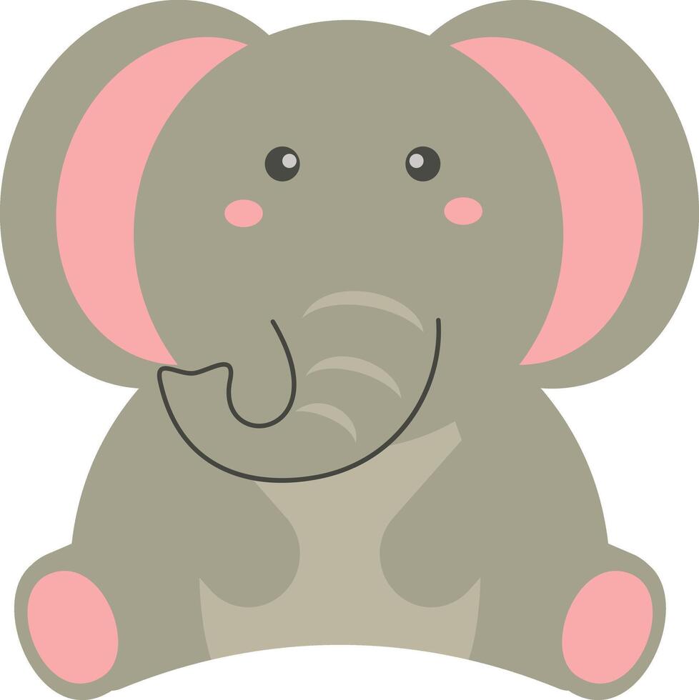 Cute Wildlife Isolated on White Background. Illustration in Flat Style. vector