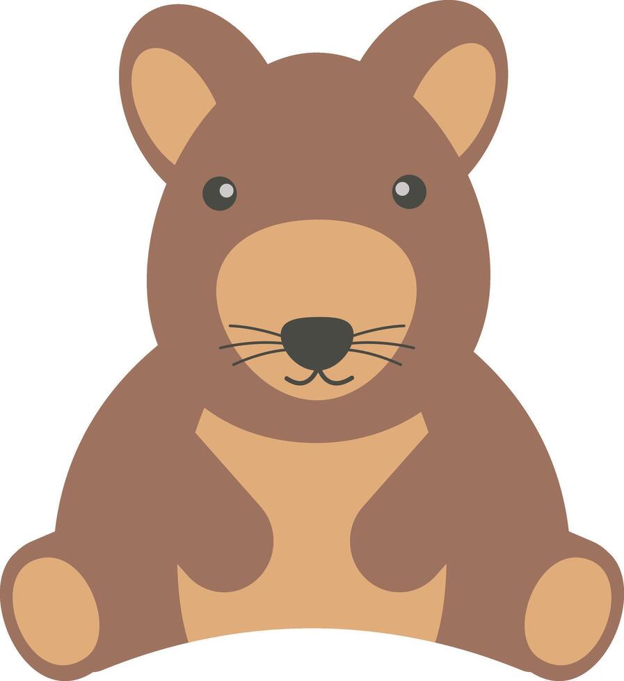 Cute Wildlife Isolated on White Background. Illustration in Flat Style. vector