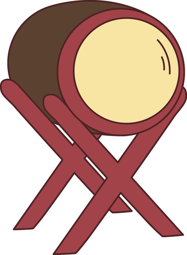 Ramadan Kareem Doodle in Flat Cartoon Design. Flat Illustration vector