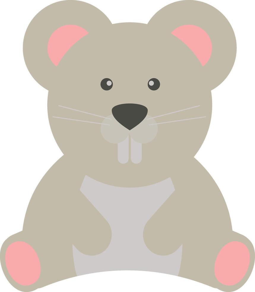 Cute Wildlife Isolated on White Background. Illustration in Flat Style. vector