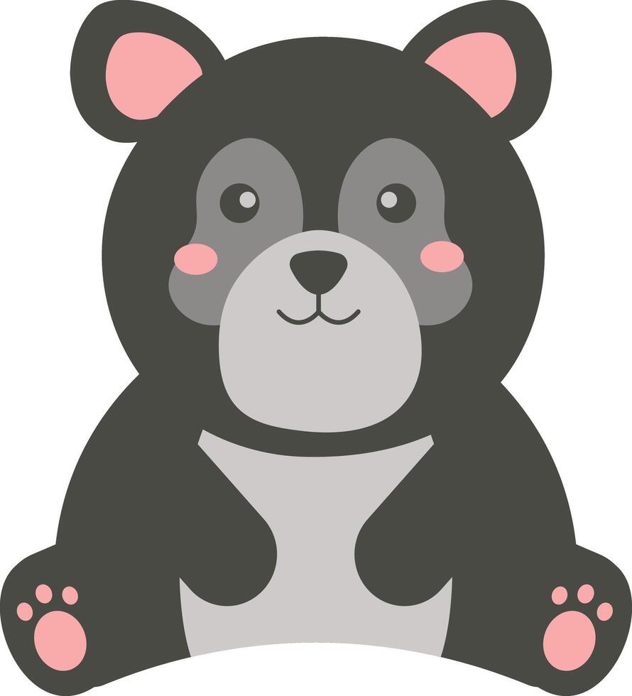 Cute Wildlife Isolated on White Background. Illustration in Flat Style. vector