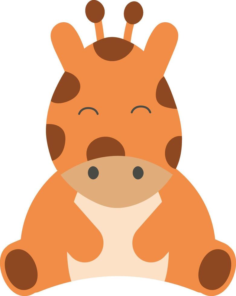 Cute Wildlife Isolated on White Background. Illustration in Flat Style. vector