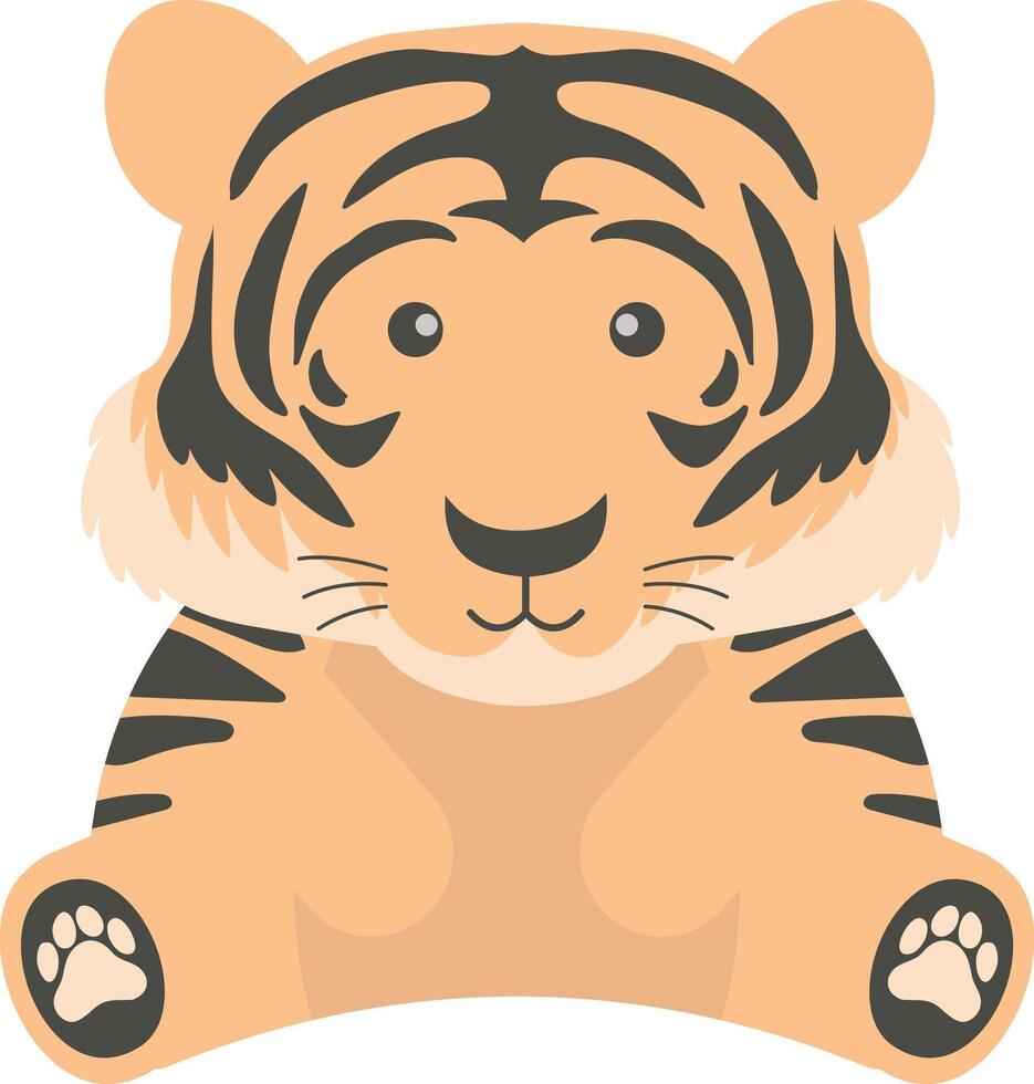 Cute Wildlife Isolated on White Background. Illustration in Flat Style. vector