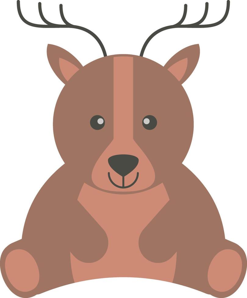 Cute Wildlife Isolated on White Background. Illustration in Flat Style. vector