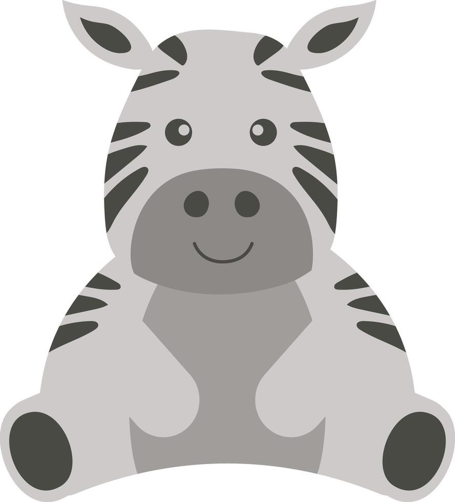 Cute Wildlife Isolated on White Background. Illustration in Flat Style. vector