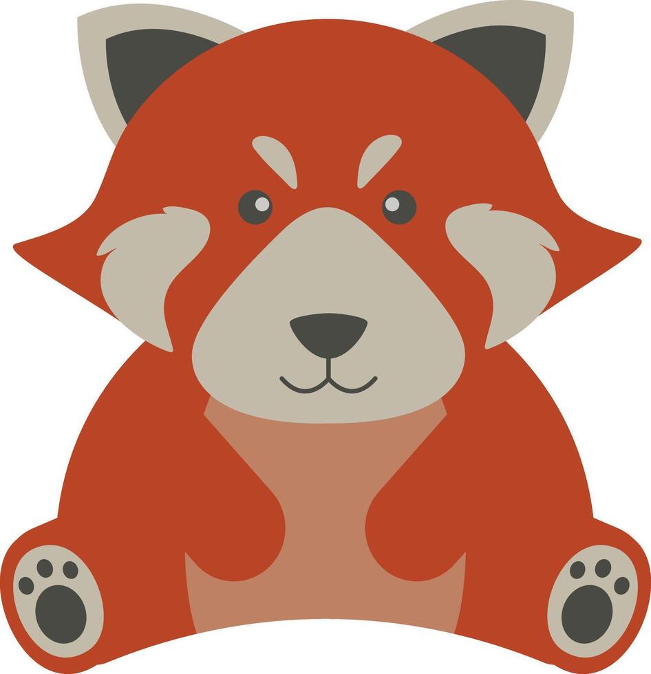 Cute Wildlife Isolated on White Background. Illustration in Flat Style. vector