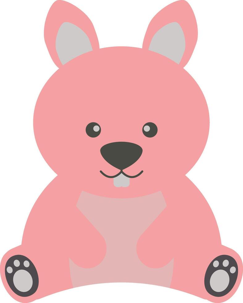 Cute Wildlife Isolated on White Background. Illustration in Flat Style. vector