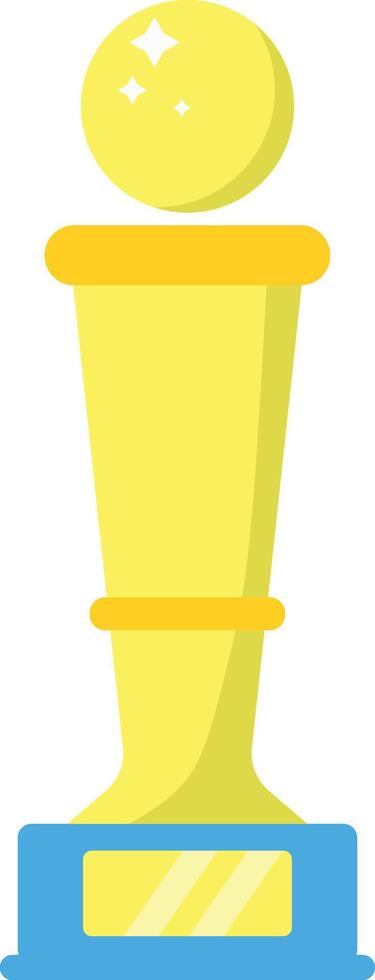 Gold Award for Championship. Illustration in Flat Cartoon Style. vector