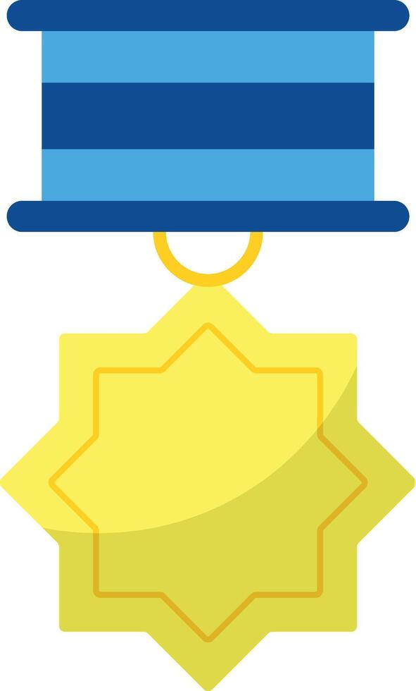 Gold Award for Championship. Illustration in Flat Cartoon Style. vector