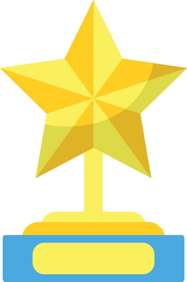 Gold Award for Championship. Illustration in Flat Cartoon Style. vector