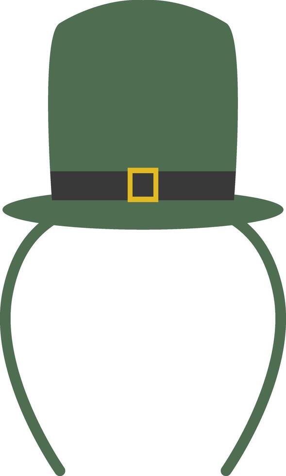 St. Patrick's Day Hat Clipart on White Background. Flat Illustration. vector