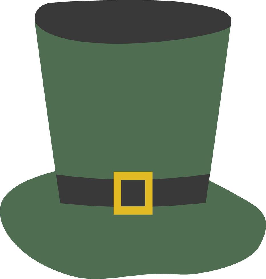 St. Patrick's Day Hat Clipart on White Background. Flat Illustration. vector