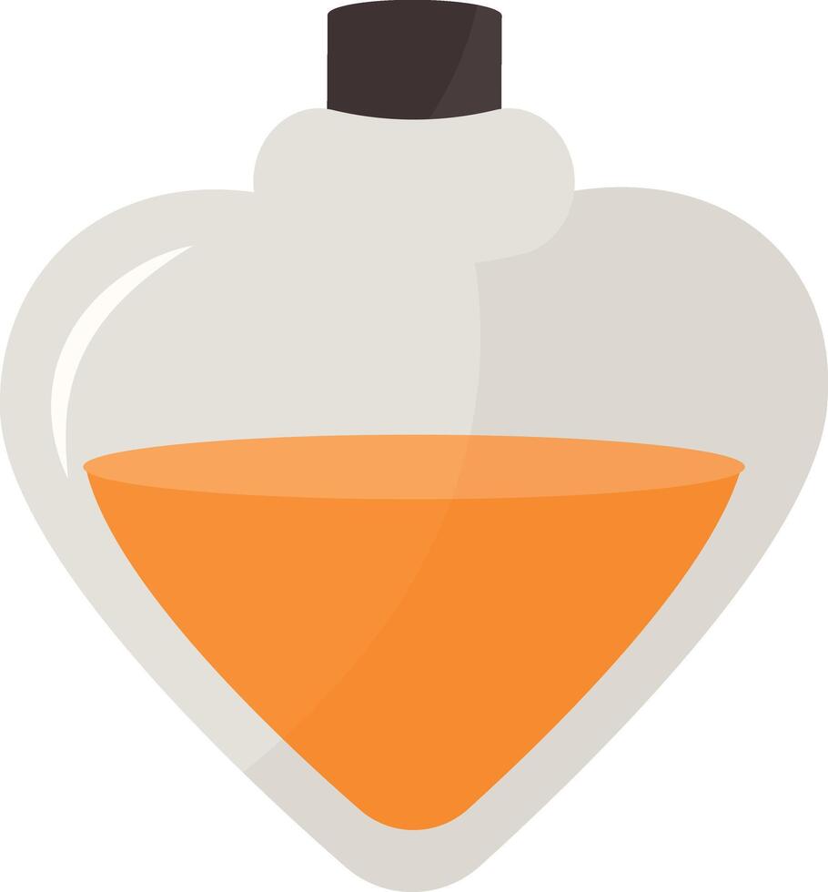 Magic Potion Bottle Illustration in Flat Design. Isolated on White Background vector
