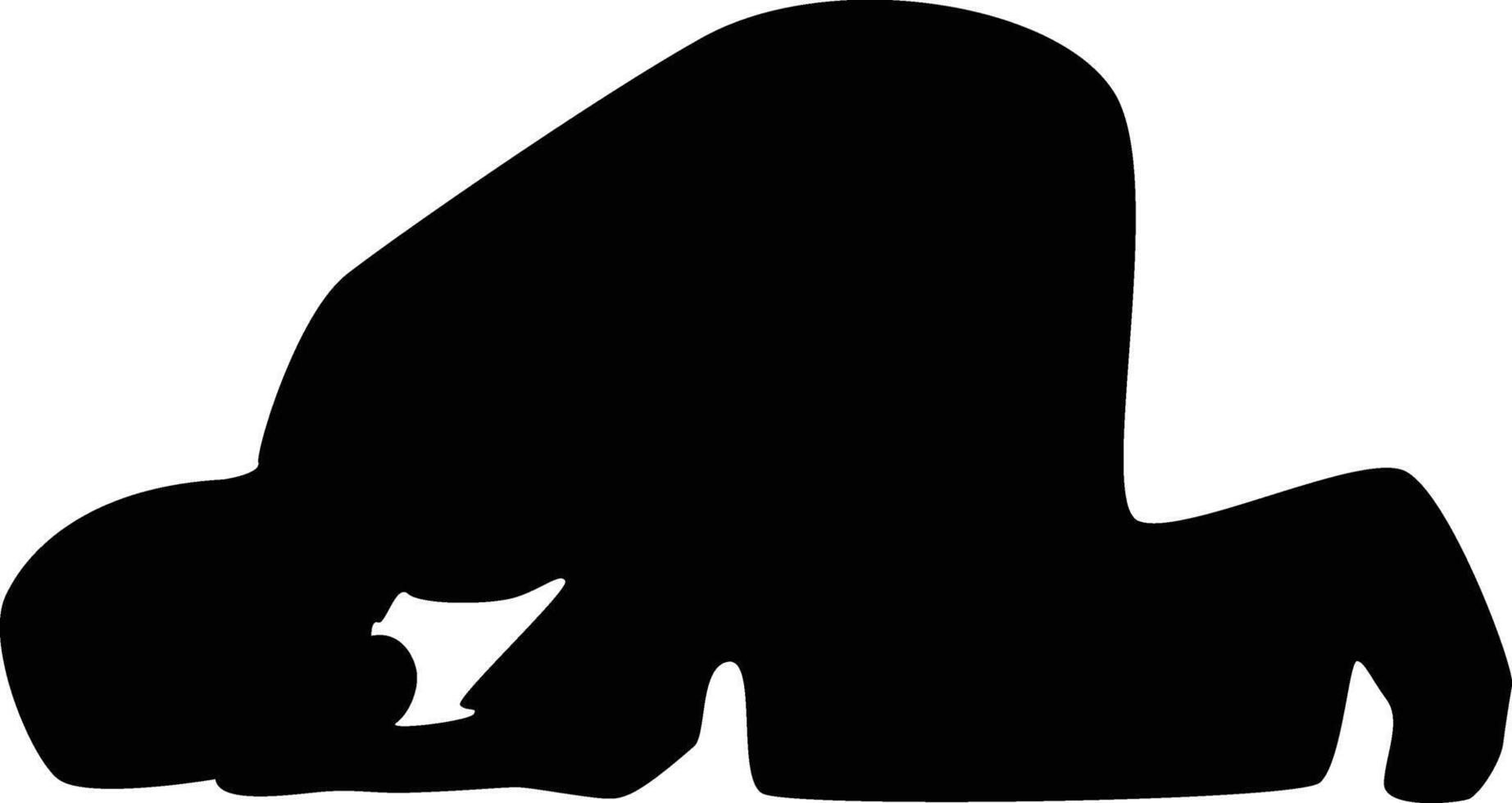 Silhouette of Muslim Pray. Isolated on White Background. vector
