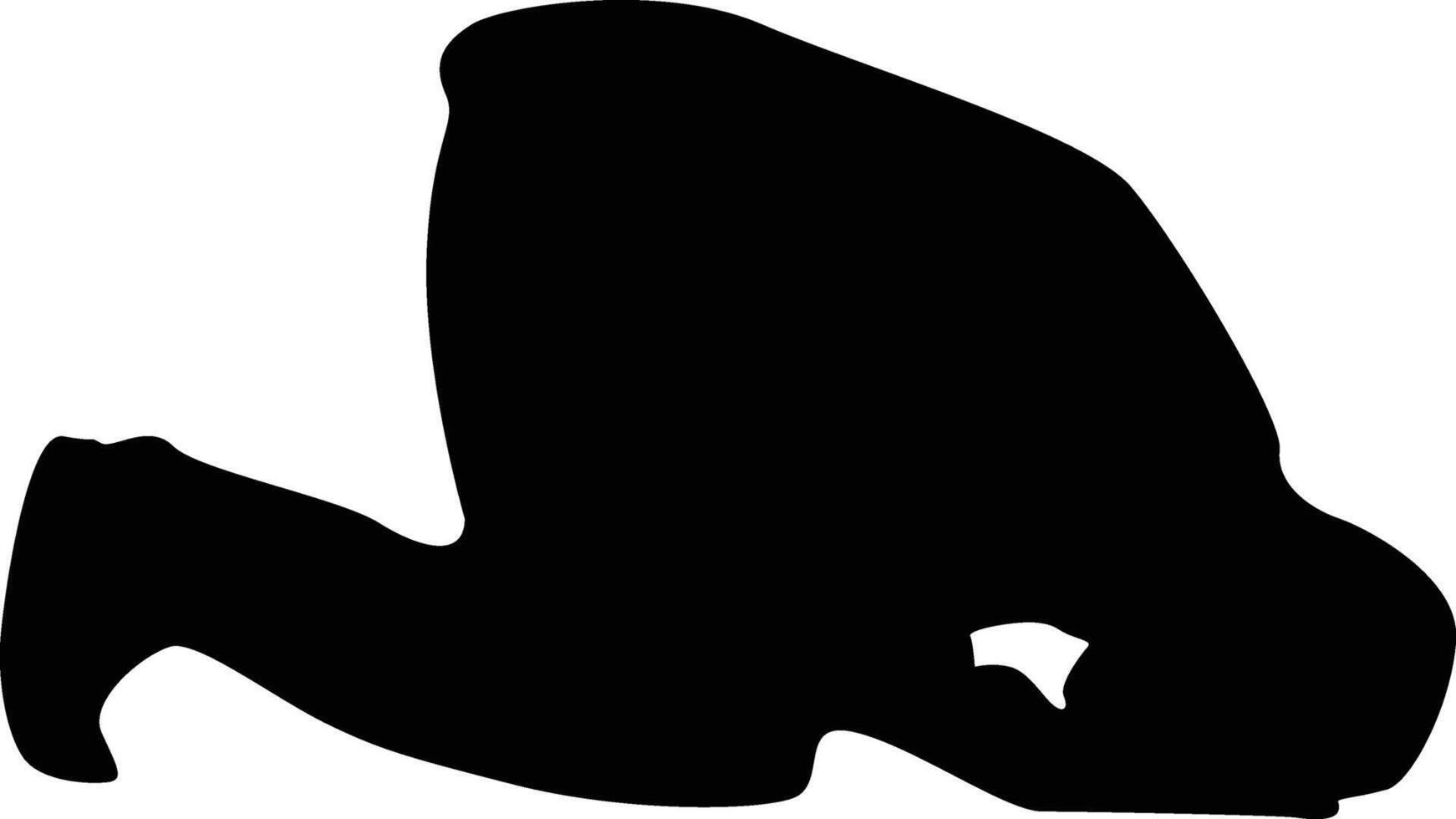 Silhouette of Muslim Pray. Isolated on White Background. vector