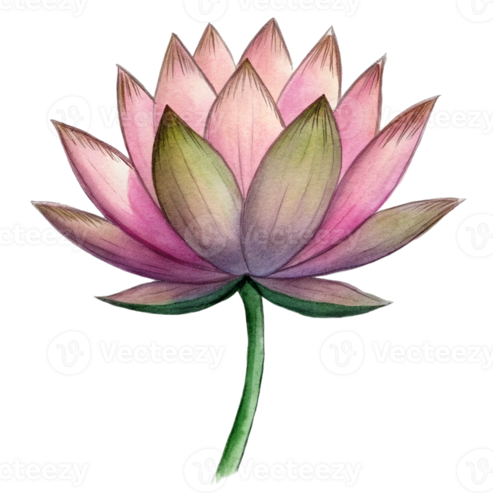 aigenerated a pink lotus flower png