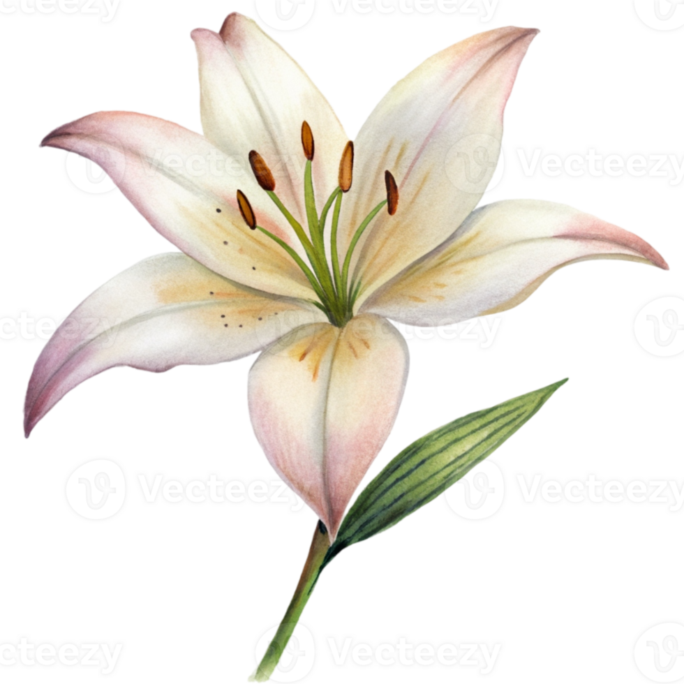 aigenerated a white lily png