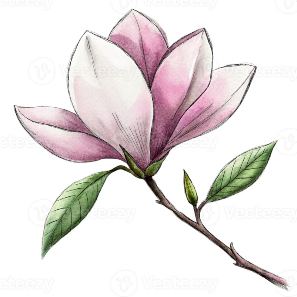aigenerated magnolia flower png