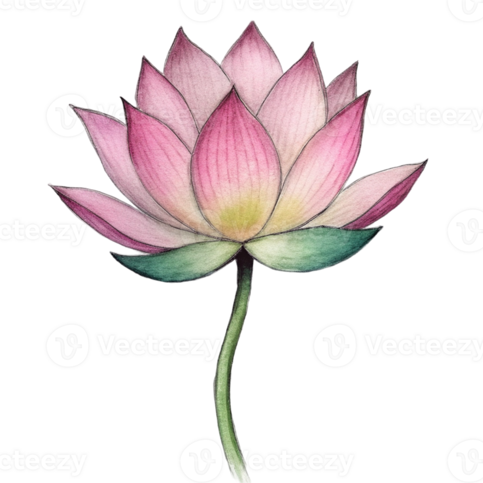 aigenerated a pink lotus flower png