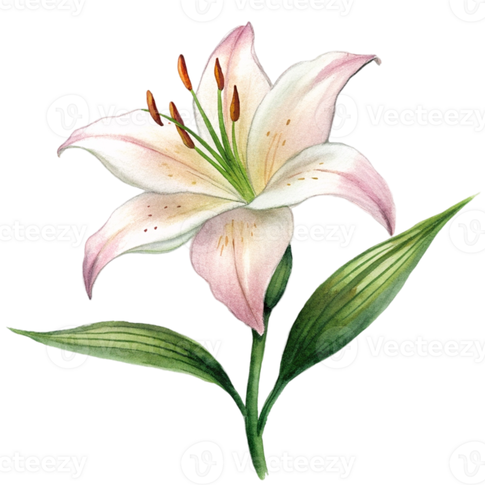 aigenerated a white lily png