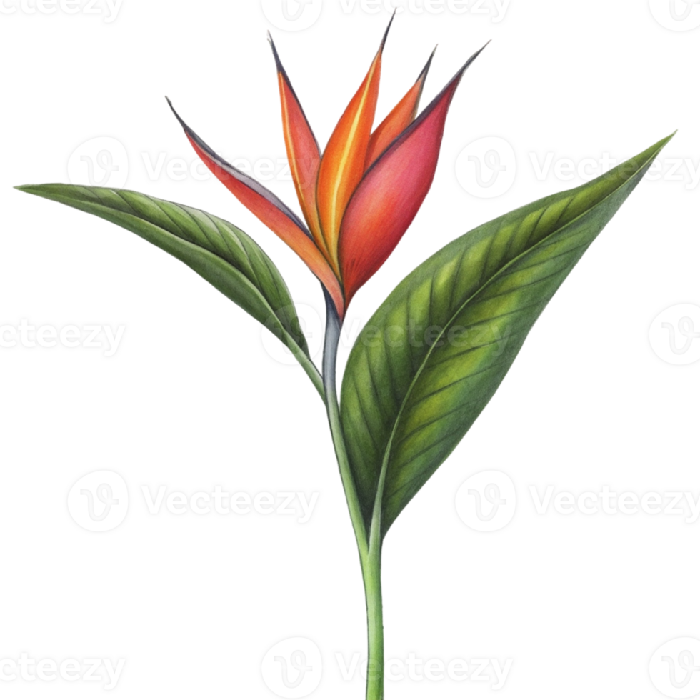 aigenerated bird of paradise flower png