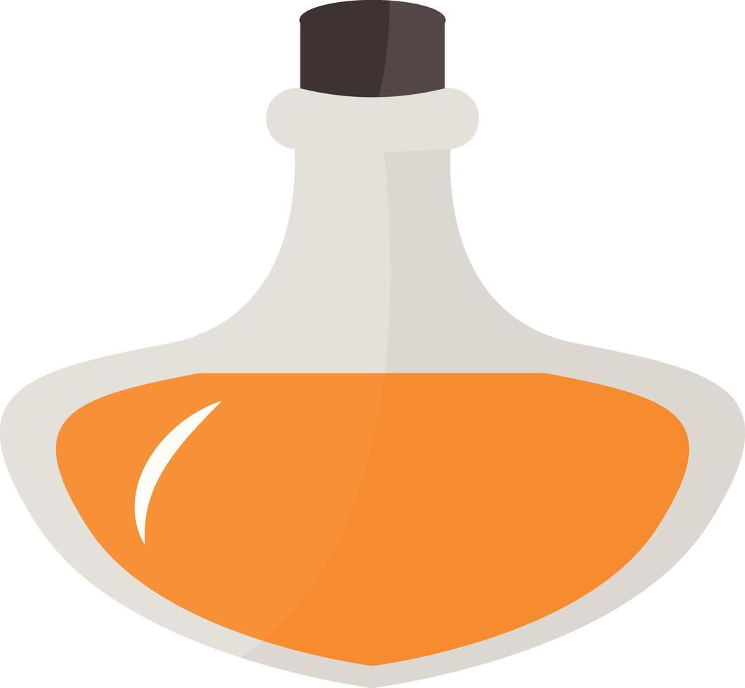 Magic Potion Bottle Illustration in Flat Design. Isolated on White Background vector