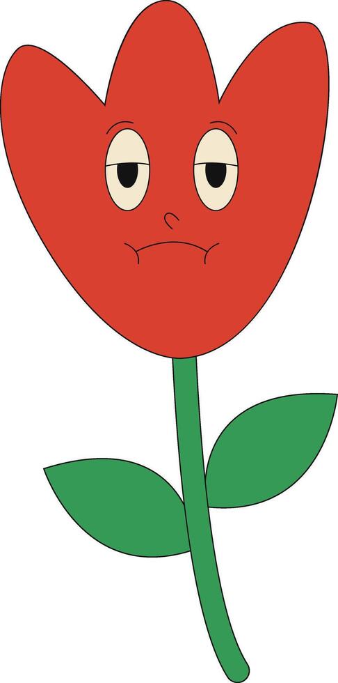 Groovy Hippie Character in Flat Cartoon Style. Isolated Illustration. vector