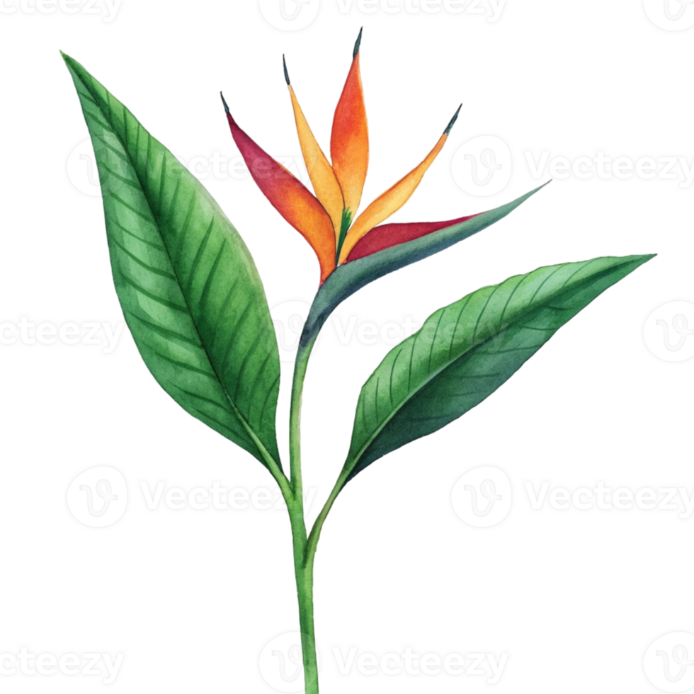 aigenerated bird of paradise flower png