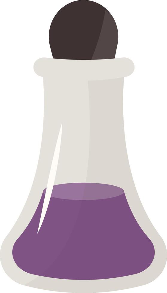Magic Potion Bottle Illustration in Flat Design. Isolated on White Background vector
