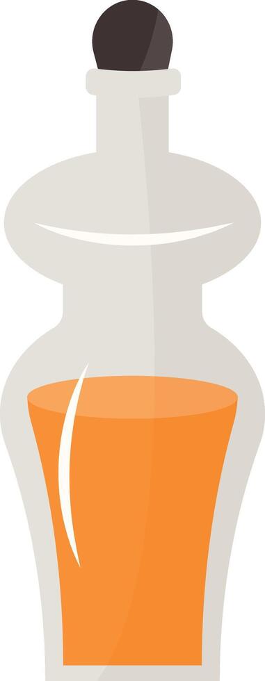 Magic Potion Bottle Illustration in Flat Design. Isolated on White Background vector