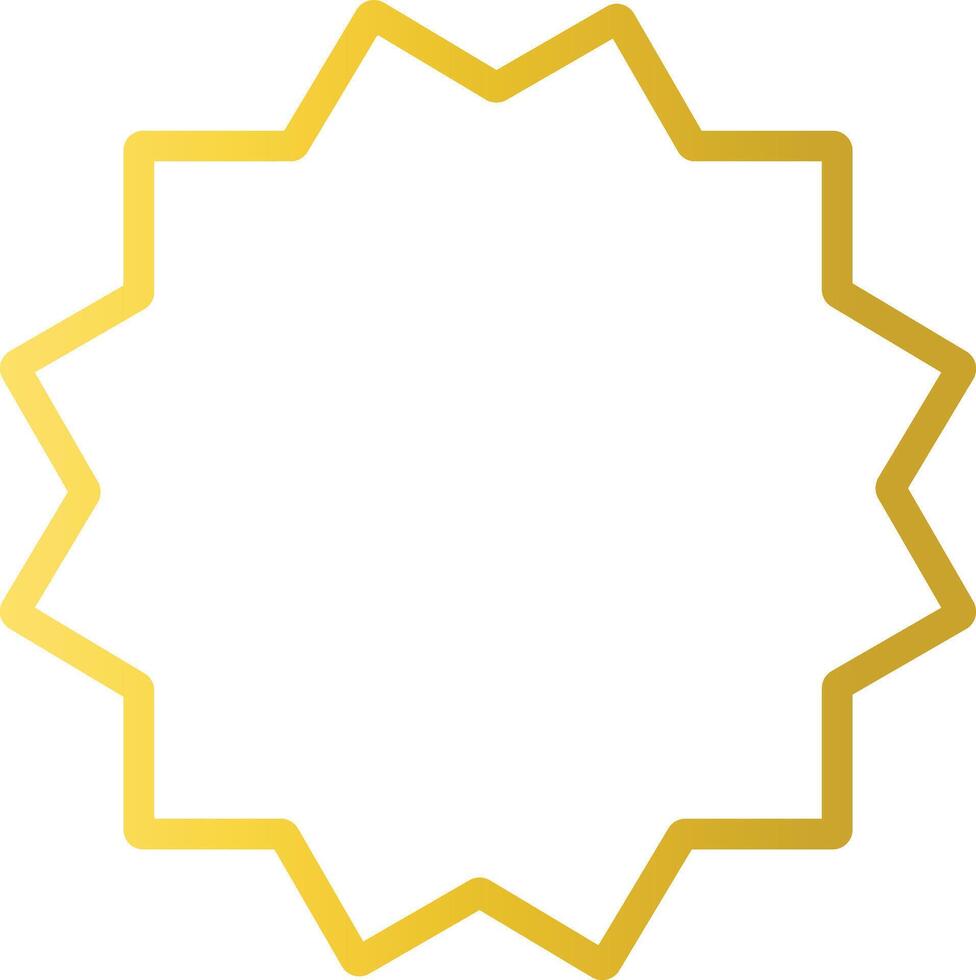 Gold Islamic Border with Oriental Design Style. Isolated on White Background vector