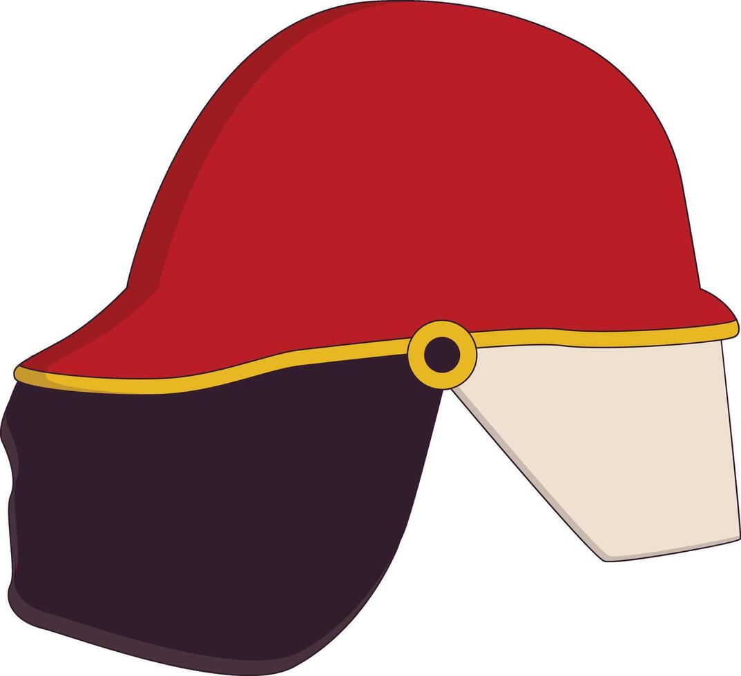 Firefighter Safety Equipment. Illustration in Flat Cartoon Style. vector