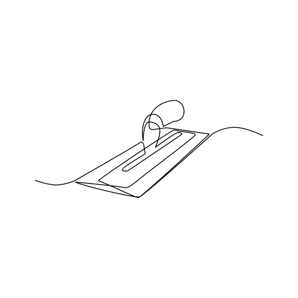 Trowel drawn in line art style vector
