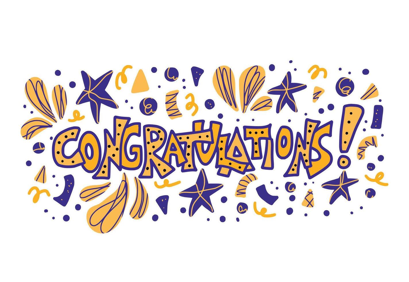 Congratulations quote. concept desing word. vector