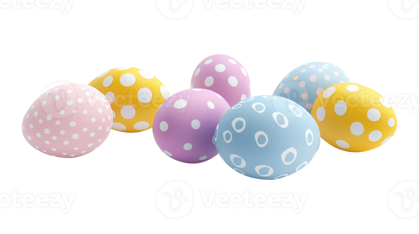 Easter Eggs Isolated on Transparent Background png