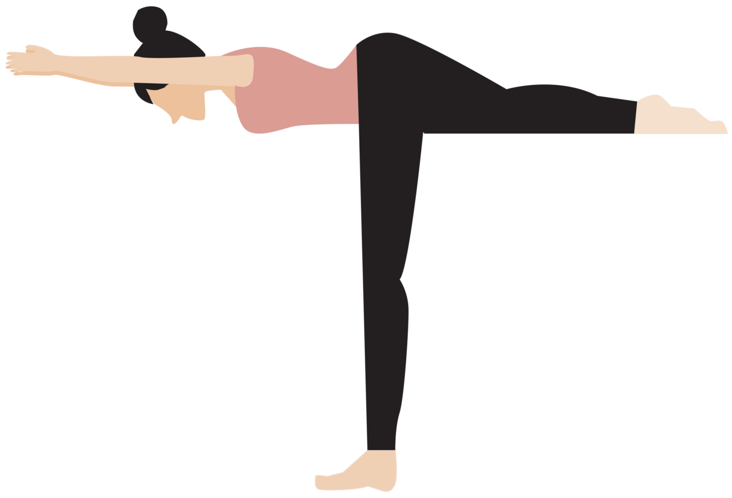 Woman doing a yoga pose png