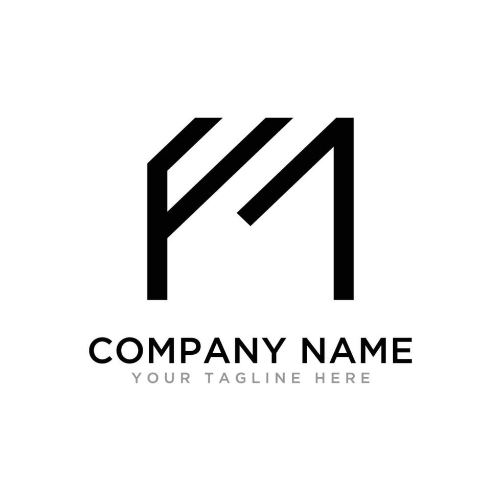 Letter FM Logo Design vector