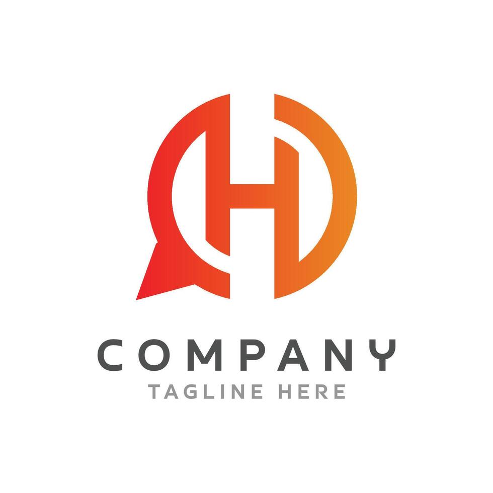 Letter H Logo Design vector