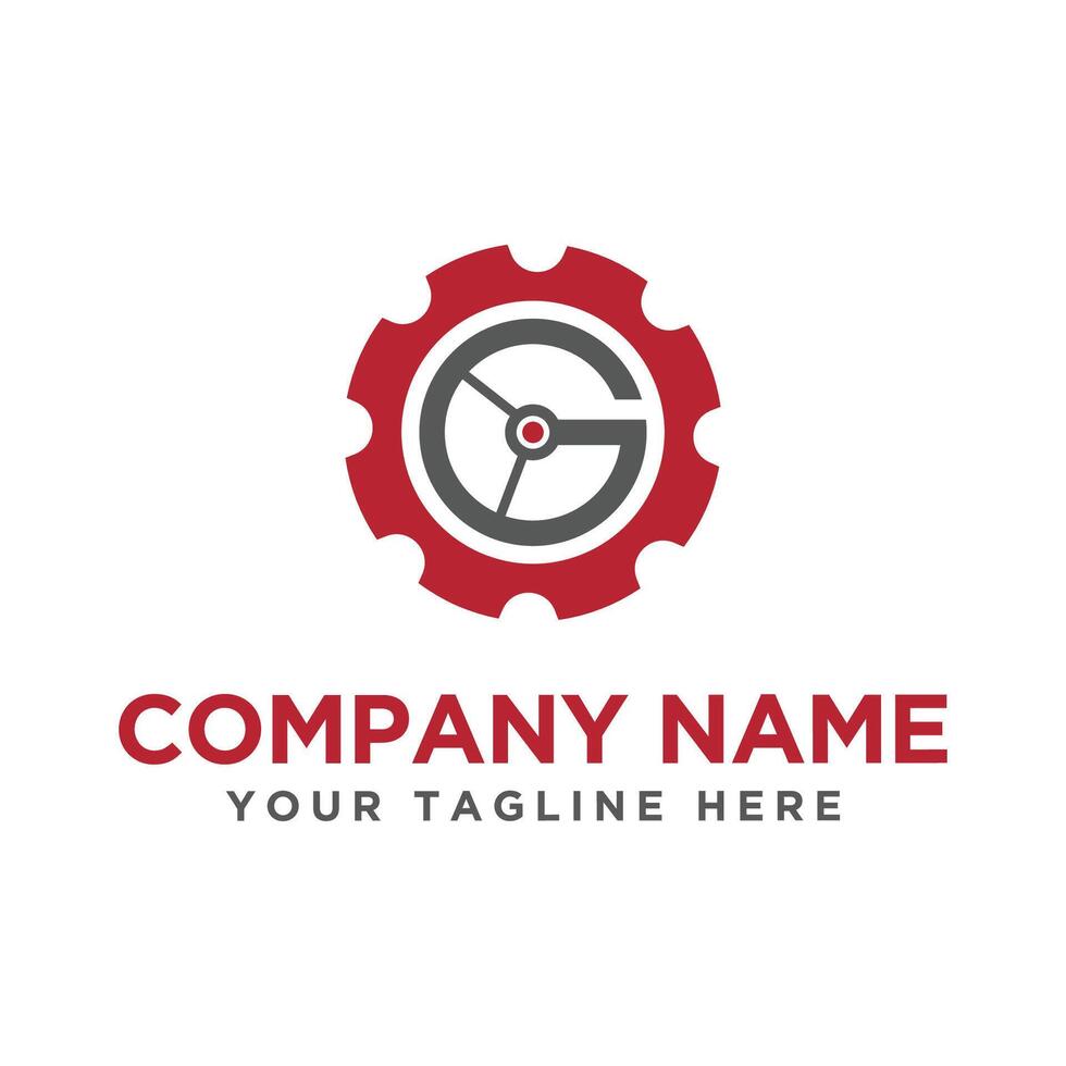 Letter Gear Logo Design vector