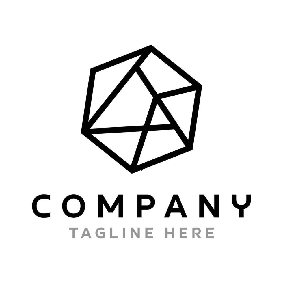 Geometric Line Logo Design vector