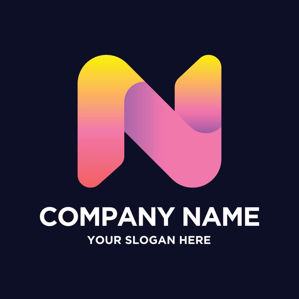 Letter N Logo Design vector