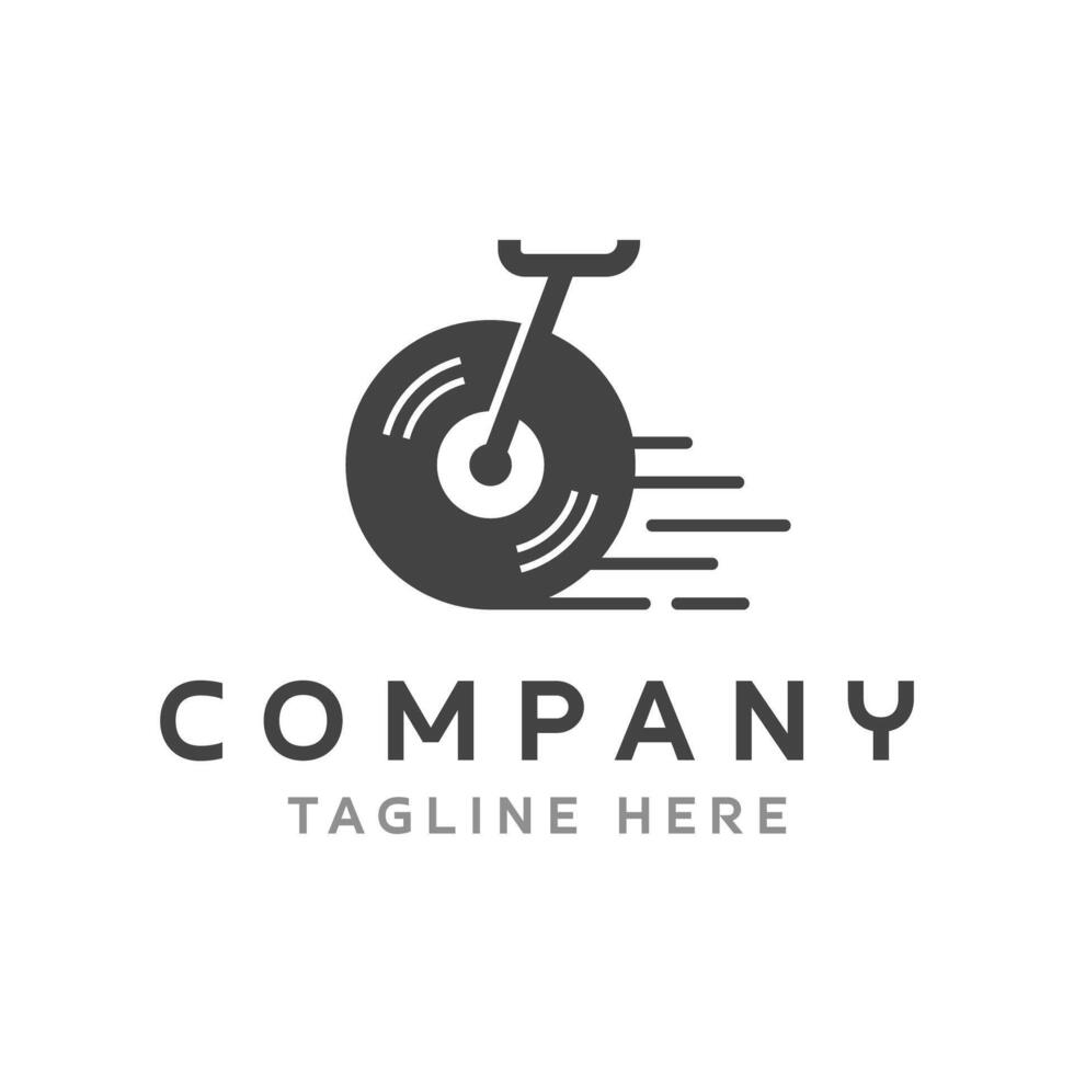 Bicycle Disk Logo Design vector